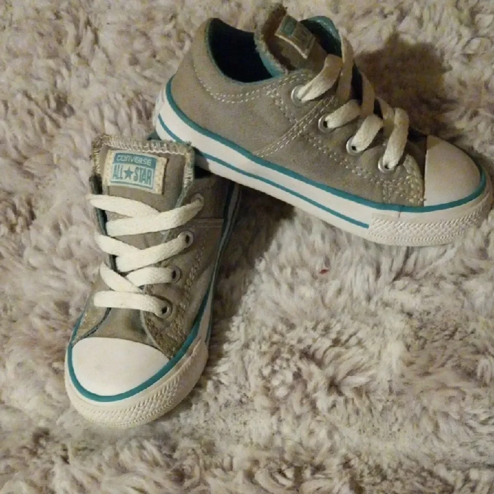 Baby Converse Gray and White Sneakers Classic Canvas Design